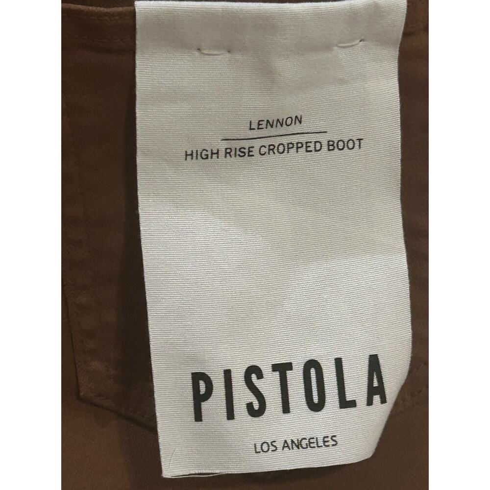 NWT Pistola Lennon High Waisted Cropped Boot Cut in Coated Cognac Size 27 - Picture 8 of 9